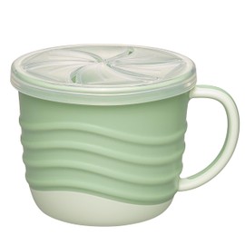 nip Snackbox für Babys und Kleinkinder, Snackbecher Griff und Deckel, krümelfreie Greifbox ideal für zuhause oder unterwegs, BPA-frei, ohne Melamin, nachhaltig, Grün