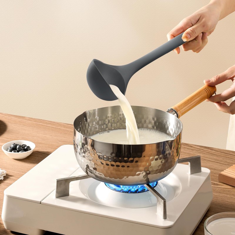 Silicone Kitchen Cooking Utensil Set: MOACC Heat Resistant 13.6in Long