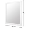 Phore Rectangular Wall Mirror White Bathroom Mirror 16" x 20"