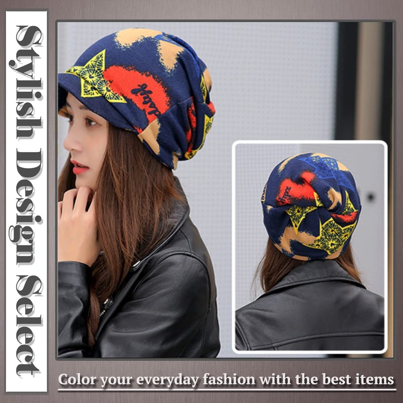 ONE LIMITATION CP099 Women's Knit Hat with Brim Design Cap