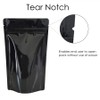 Rightpak Stand Up Pouches 100 Pieces 13cm x 21cm, Black