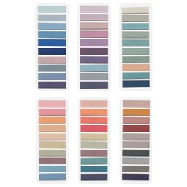 Lysas 1200pcs Page Markers, Morandi Sticky Note Tabs Colored Translucent Writable and Repositionable Book Flags Tabs Strip Index Page Tabs