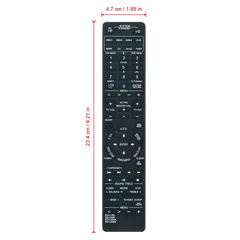 Allimity RM-U185 RM-U306 RM-U306A RM-U306B Replacement Remote fit for Sony