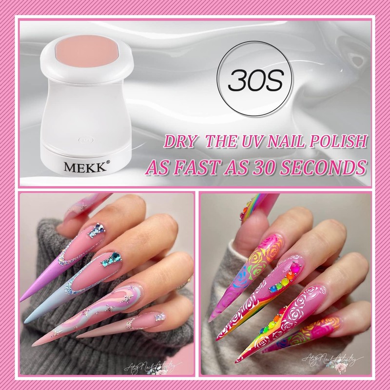 MEKK Mini UV Light for Gel Nails,16W Single Finger UV