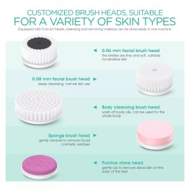 Voyor Cepillo Giratorio Facial Recargable. Impermeable 5en1