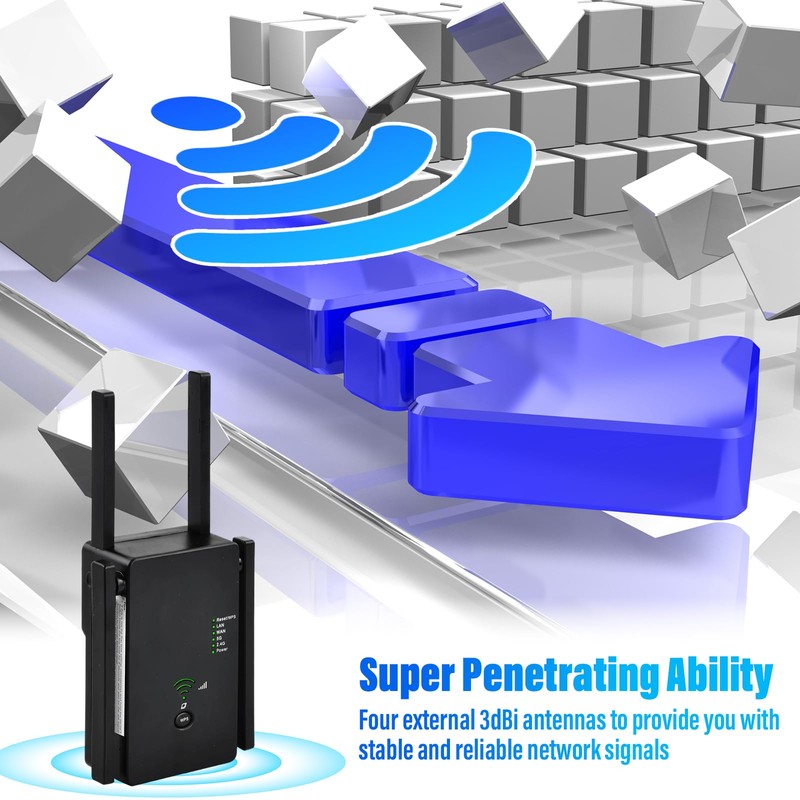 WLAN Repeater WLAN Verstärker 1200Mbit/s Dualband 5G & 2.4G WiFi