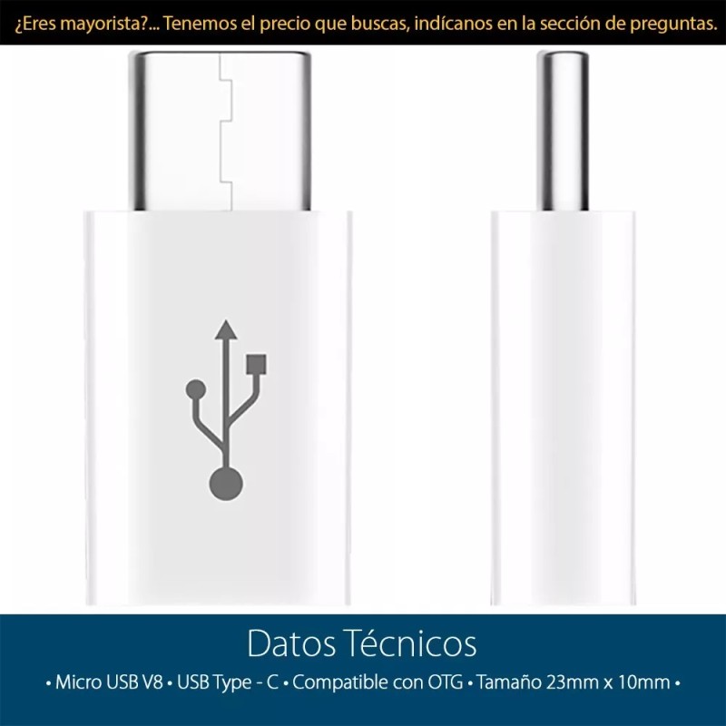 Mercader Digital 3 Pz Adaptador Usb Tipo C A Micro