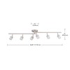 GLOBE Electric 59865 Spence 6-Light Foldable Track Lighting, Brushed Nickel,