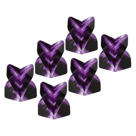 M METERXITY 6 Pack Dart Flights - PET Darts for Steel Tip and Plastic Tip, Apply to Darts Game/Party/Entertainment (Black, Purple)