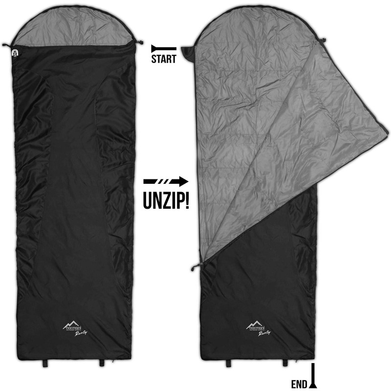 normani Ultralight Runty Sleeping Bag Compact Size 3D Microfibre Microtech