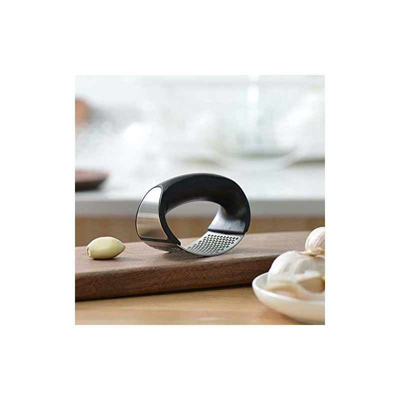 Stainless Steel Garlic Press Crusher Manual Rocking Mincer Squeezer Kitchen