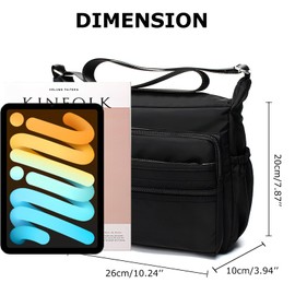 ModaZeal Crossbody Bags for Women Multi Pockets Shoulder Bags Nylon Tote Handbag Lightweight Messenger Bag Waterproof Travel Bag for Women Ladies Girls School Work Travel