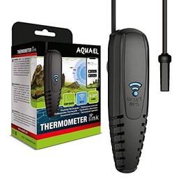 Aquael Thermometer Link Electronic Thermometer with App Control, Black