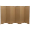 4 ft. Short Brown Temporary Cardboard Folding Screen - 6