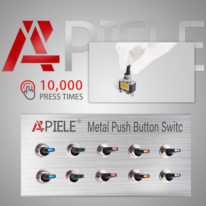 APIELE 30A Heavy Duty Toggle Rocker Switch ON Off 12V