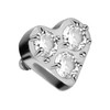 PIERCINGLINE Titanium Screw Attachment with External Thread 0.9 mm Crystal