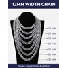 Bandmax Thick Cuban Link Chain Necklace for Men 12mm Wide
