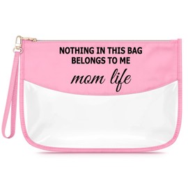 New Mom Gifts Mom Life Makeup Bag for Women Pregnancy Gift for First Time Mom Mommy to Be Expectant Mothers Cosmetic Bag Baby Shower for Women Friends Zipper Travel Pouch