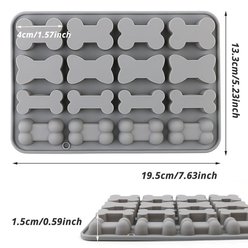 3Pack Dog Bone Silicone Mold, Dog Treat Mold,Baking Mold, Used