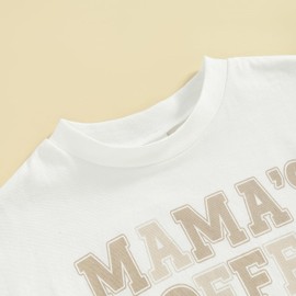 Newborn Baby Boy Clothes Baby Bubble Romper Letters Print Color Block Oversized Bodysuit Preemie Clothes Boys(A-Khaki Mamas,0-3 Months)