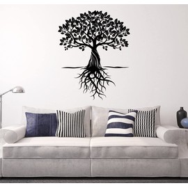 Vinyl Wall Decal Tree Roots Leaves Home Art Stickers Murals Large Decor (ig4763) Dark Green