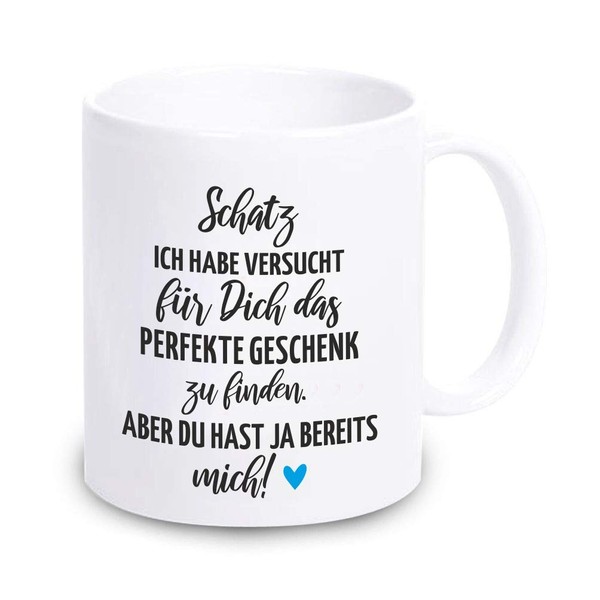 4you Design Tasse Schatz ich habe versucht (blau) – Geschenk