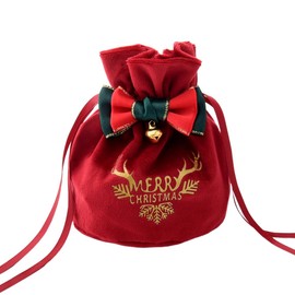 Christmas Gift Bag with Drawstring Gift Bags Christmas Candy Apple Bags for Party Favors Bags Christmas Drawstring Bags Reindeer Antlers Christmas Holiday Gift Bags Reusable Christmas Wrapping Bags