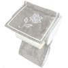 Senko Lacy Rose Paper Holder Cover, Gray, Rose, Embroidery, Elegant,