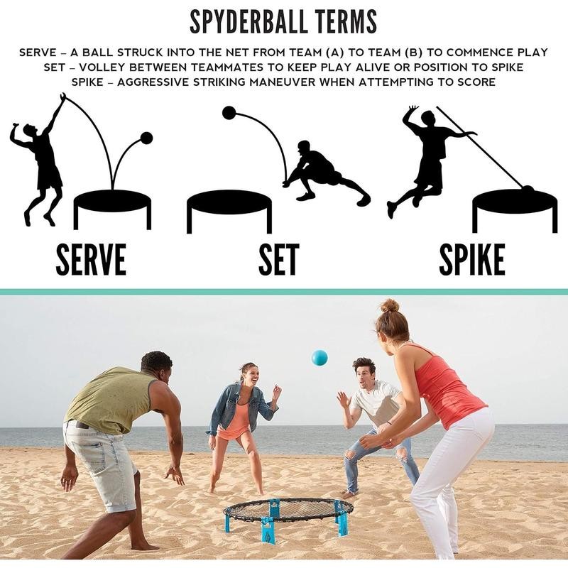 Franklin Sports Spyderball Game Set - Includes 3 Balls, Carrying