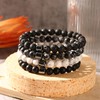 MOROTOLE 4pcs 8MM Beaded Bracelets for Men Natural Lava Stone