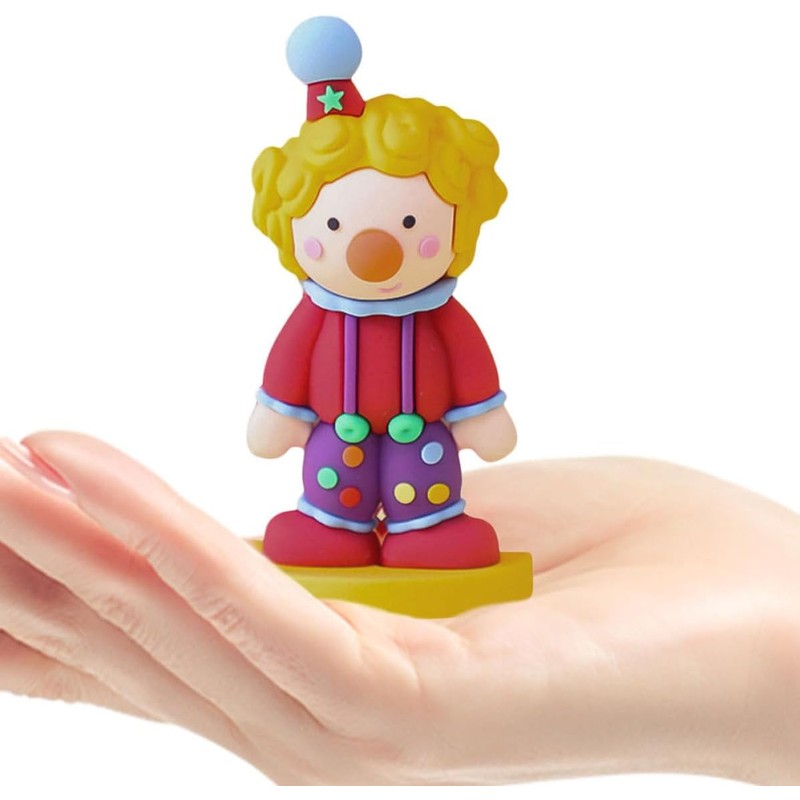 VOSAREA 2 Piezas Figura Miniatura de Payaso Adorable de Plástico