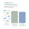 TotChill Pack and Play Sheets Fitted, Cloud+Blue Design, Soft and
