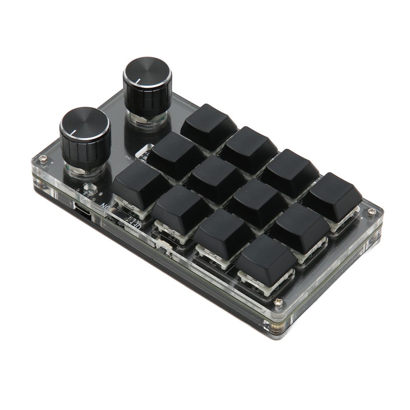 Mini Keypad 12 Keys 2 Knobs USB Or BT Connection