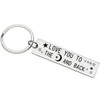 Love You To The Moon And Back Keyring Inspirational Lovers