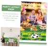 Outanaya 2pcs Football Themed Washable Tablecloth Pe Table Cover for