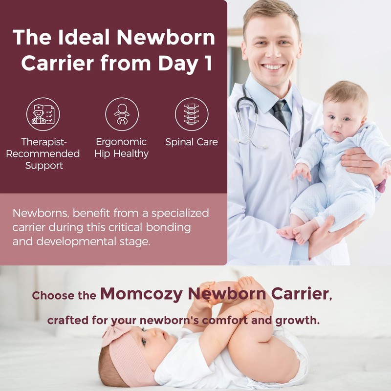 Momcozy Newborn Baby Carrier - Ergonomic, Cozy and Lightweight Carrier