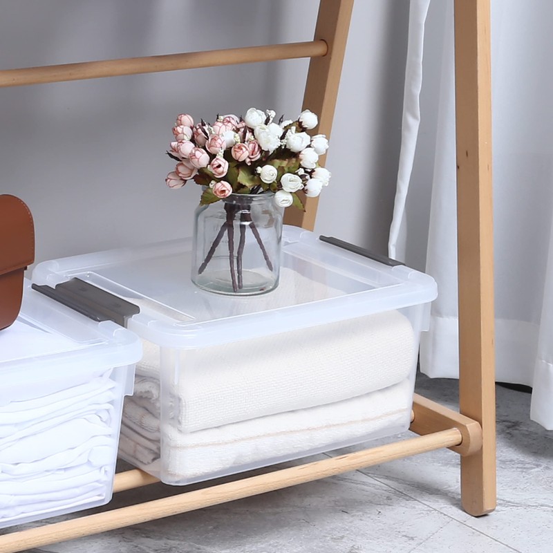 Citylife 6 Packs 17 QT Plastic Storage Bins with Lids