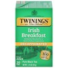 Twinings Decaffeinated Irish Breakfast Black Tea Individually Wrapped Bags, 20