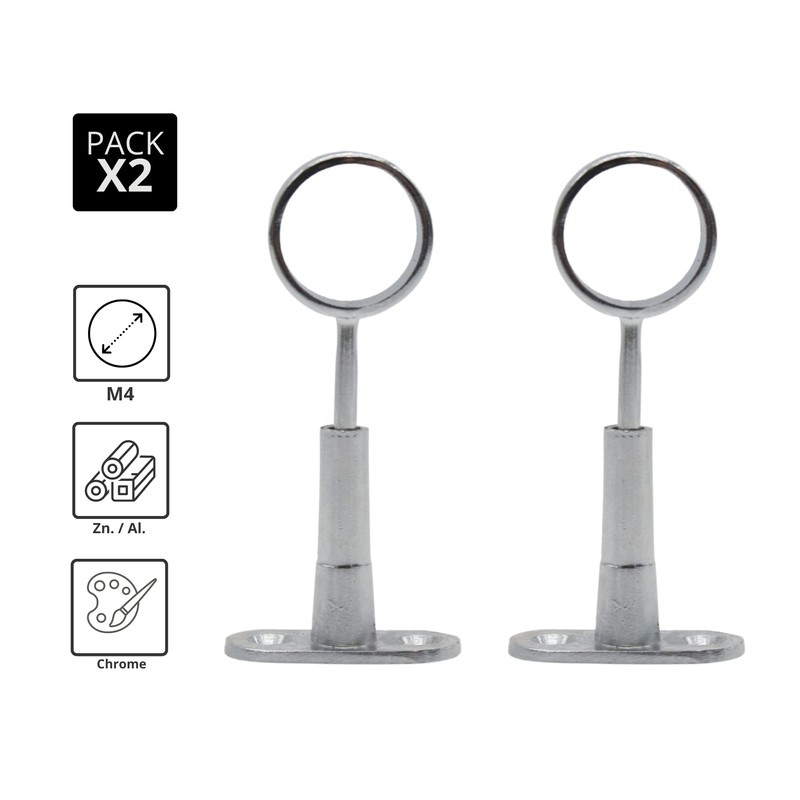 DOJA Barcelona Wardrobe Rail Round Wall Mount Hooks for Clothes