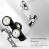 EaseLife 6FT/72in Sliding Pocket Door Hardware Kit Black, Commercial Grade,