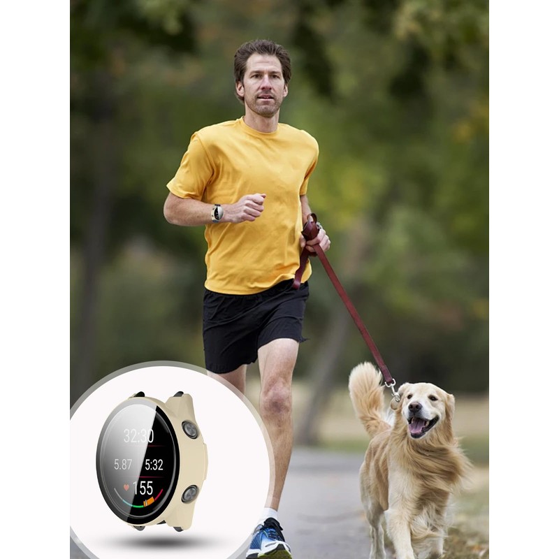 2 Pack,Case for Garmin Forerunner 570 47mm,daunke Ultra Slim Full