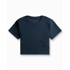 BYLT Baby Tee Women's T-Shirt_Vintage Navy_Medium