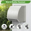 6 Inch Hooded Wall Vent with Damper&Screen, Wall Exhaust Vent