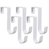 5 Pack Over The Door Hooks, Sturdy Metal Single Over Door Hooks, White Door Hanger Hook Door Hooks for Hanging, Towels, Clothes, Bathroom, Hold Up to 7Lbs