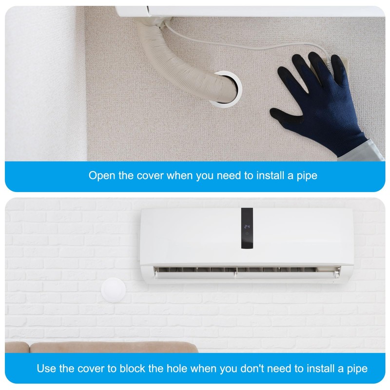 PATIKIL Air Conditioning Wall Hole Cover, 4Pcs Air Conditioner Blocking