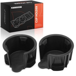 A-Premium Cup Holder Compatible with Land Rover Range Rover 2007-2020, Discovery Sport 2015-2020, LR4 2010-2016, Discovery 2017-2020, LR2 2008-2015, Defender 110, LR3, Range Rover Sport, Front, Black