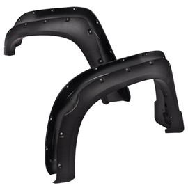 CHEDA Wheel Cover Fender Flares, Compatible with 2014-2017 Toyota Tundra, Textured Black Pocket Rivet