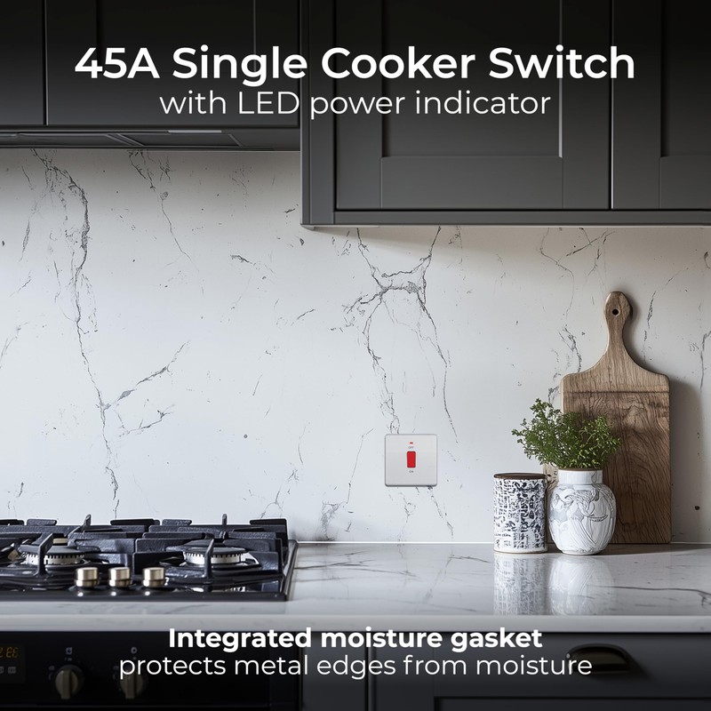 BG Electrical Cooker Control Switch Unit with LED Power Indicator,