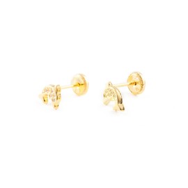 18ct Yellow Gold dolphin Children's Earrings