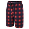 MoFiz Men's Plaid Pajama Shorts Soft Sleep Shorts Stretchy Lounge
